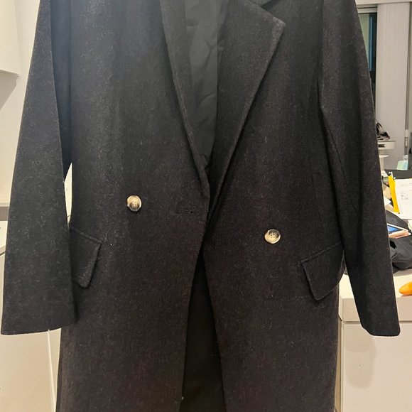 Relaxed Double-Breasted Coat club monaco size xs - Picture 4 of 5